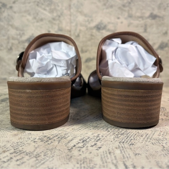 DANSKO Leather Lenny Buckle Double Strap Sandals - Picture 5 of 14